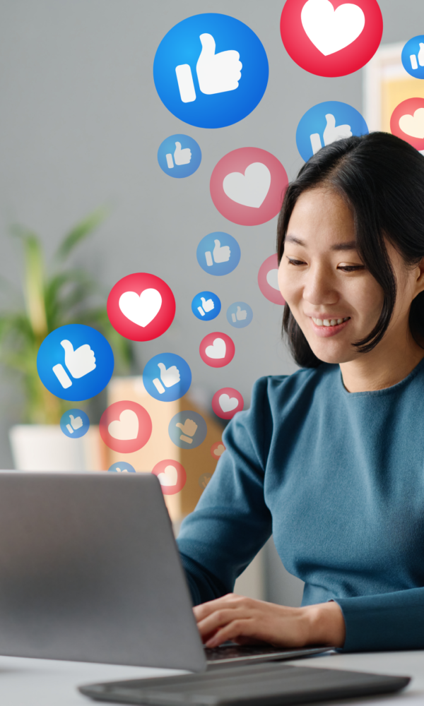 asian founder on social media